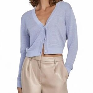 Aritzia Wilfred Cropped Cardigan Lavender Purple